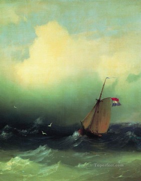  Aivazovsky Lienzo - Tormenta en el mar 1847 Romántico Ivan Aivazovsky ruso